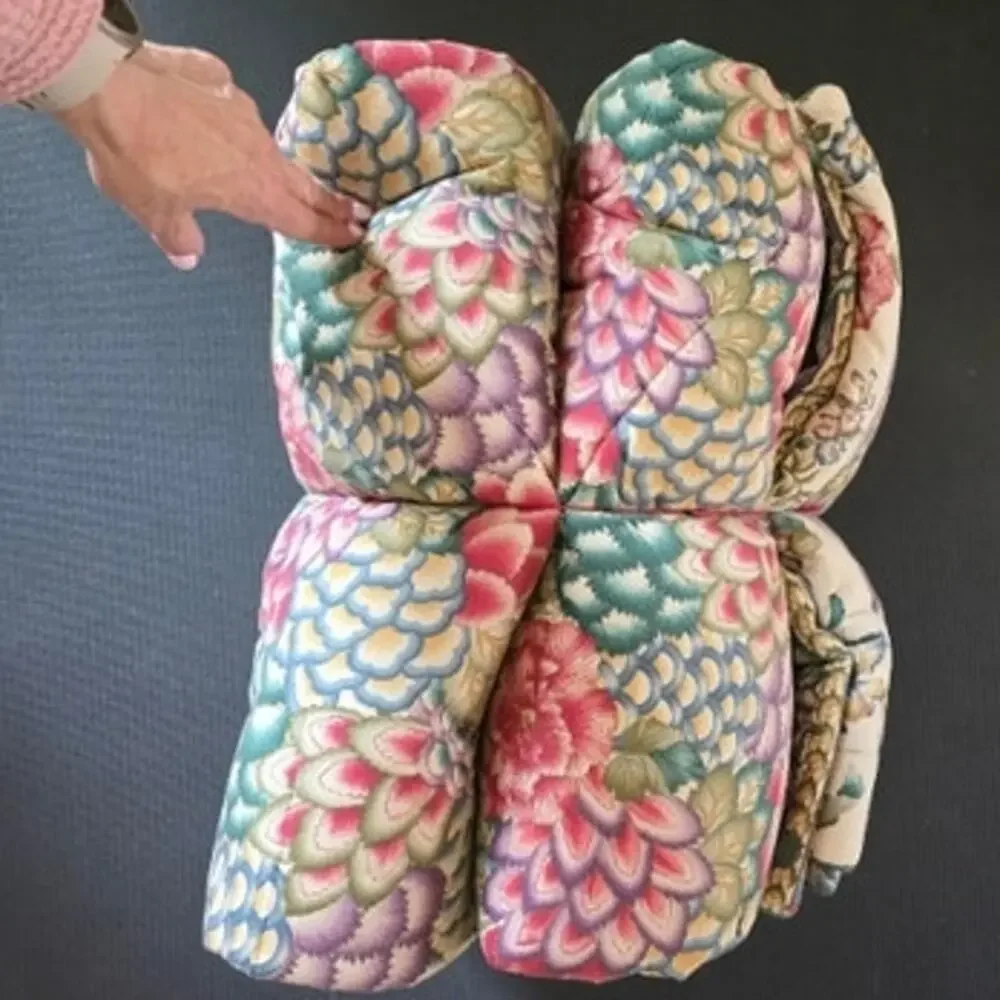 VTG Croscill Floral Chintz Reversible King Comforter & 2 Shams Cottagecore READ